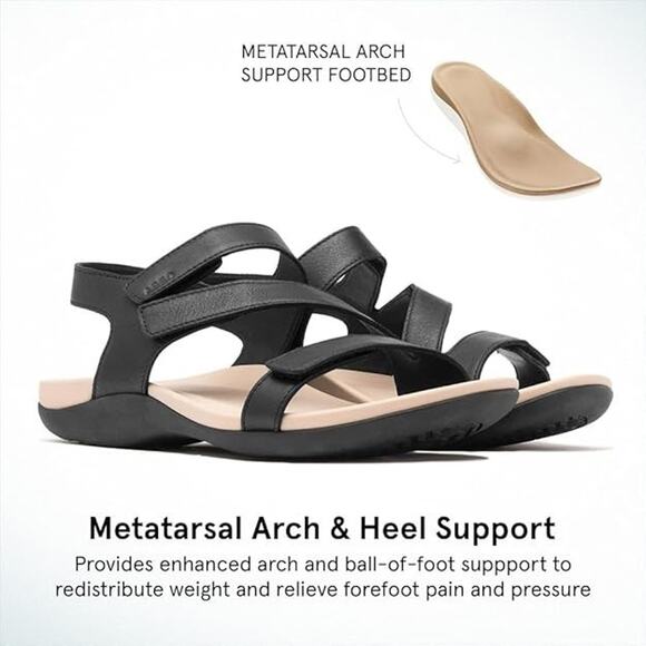 ABEO Olivia Oasis Sandal Metatarsal Leather Strappy Sandals Women’s Size 7 WIDE - Picture 6 of 12